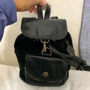 Mini black backpack